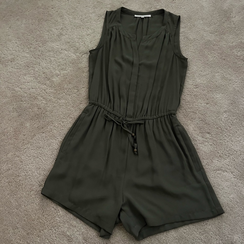 Daniel Rainn Dark Green Sleeveless Romper